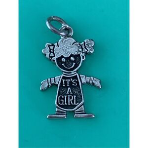Girl It’s a Girl Sterling Silver Jewelry Charm #family